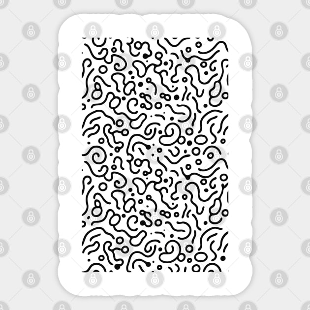 Abstract Pattern of lines Sticker by imagifa